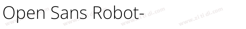 Open Sans Robot字体转换